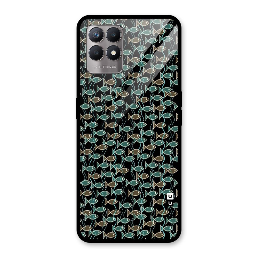 Animated Fishes Art Pattern Glass Back Case for Realme Narzo 50