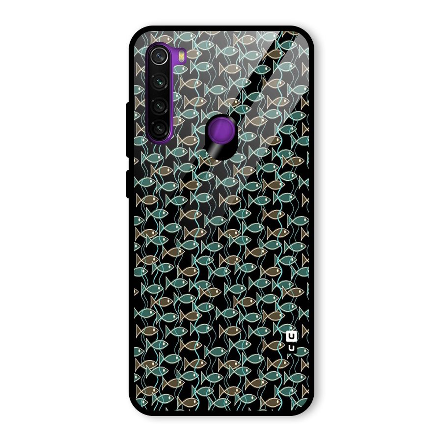 Animated Fishes Art Pattern Glass Back Case for Redmi Note 8