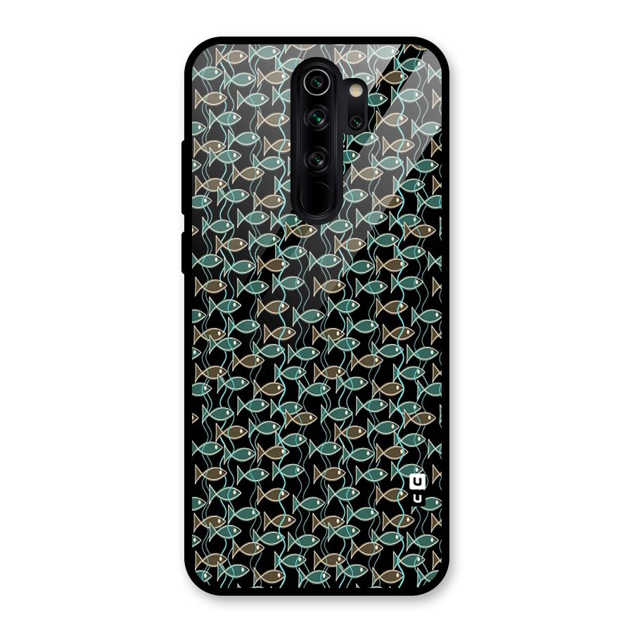 Animated Fishes Art Pattern Glass Back Case for Redmi Note 8 Pro