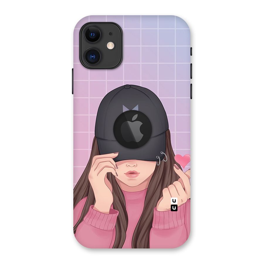 Anime Beautiful BTS Girl Back Case for iPhone 11 Logo Cut