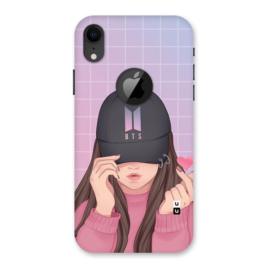 Anime Beautiful BTS Girl Back Case for iPhone XR Logo Cut