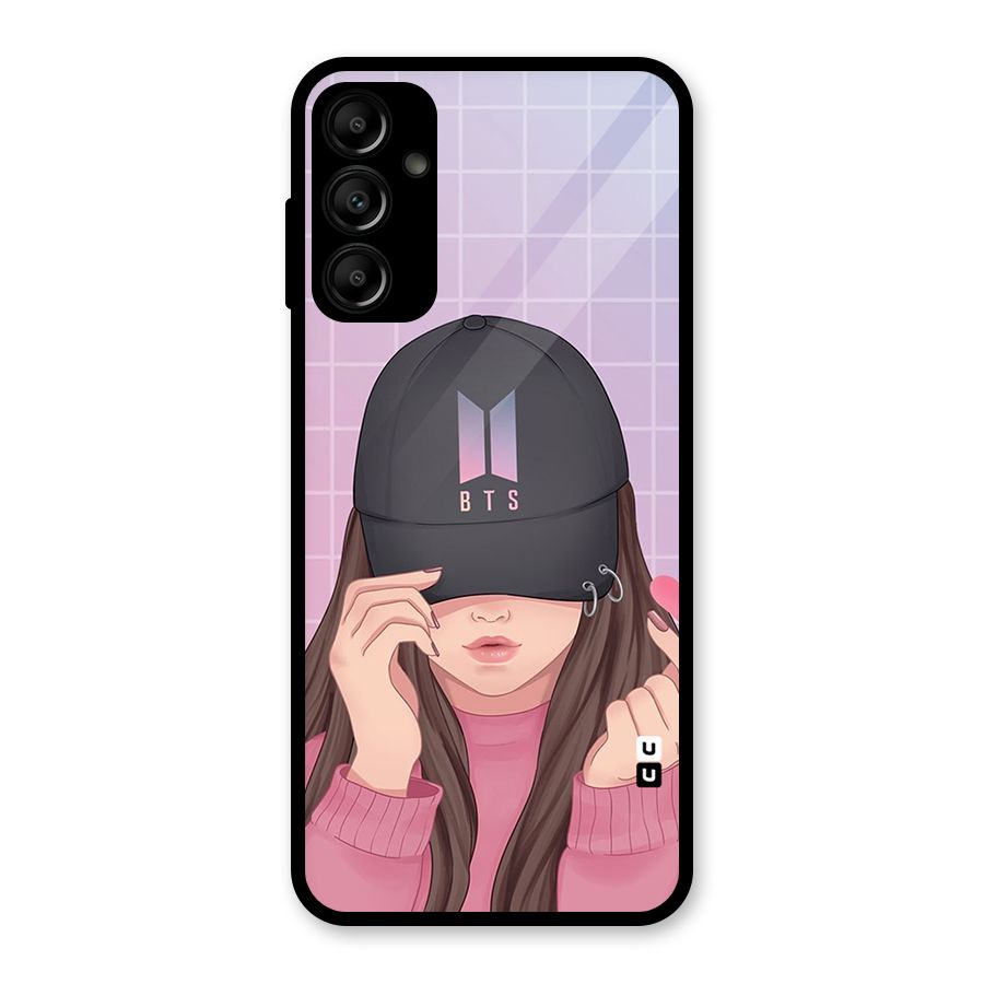 Anime Beautiful BTS Girl Glass Back Case for Galaxy A14 5G