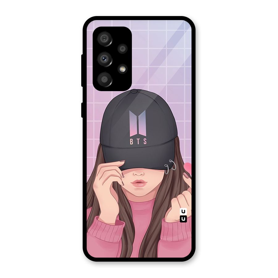 Anime Beautiful BTS Girl Glass Back Case for Galaxy A32