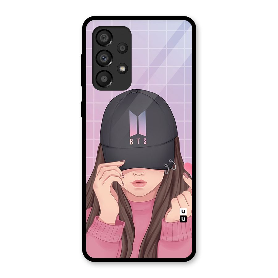 Anime Beautiful BTS Girl Glass Back Case for Galaxy A33 5G