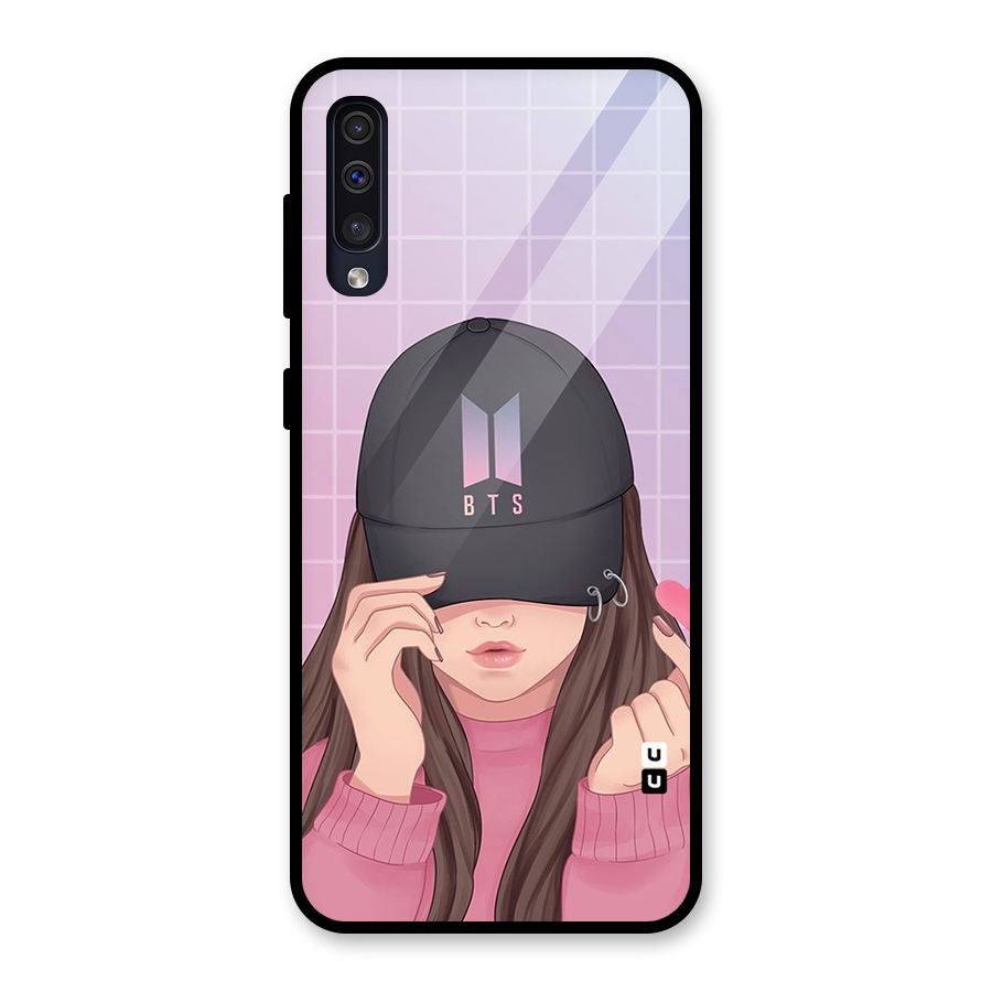 Anime Beautiful BTS Girl Glass Back Case for Galaxy A50s