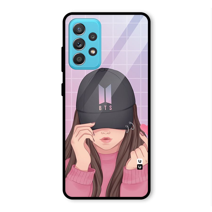 Anime Beautiful BTS Girl Glass Back Case for Galaxy A52