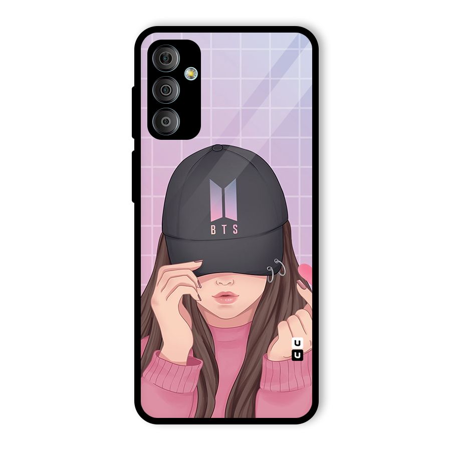 Anime Beautiful BTS Girl Glass Back Case for Galaxy F23