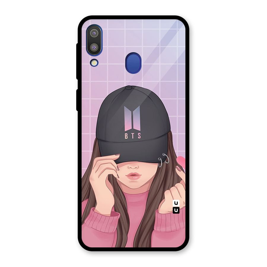 Anime Beautiful BTS Girl Glass Back Case for Galaxy M20