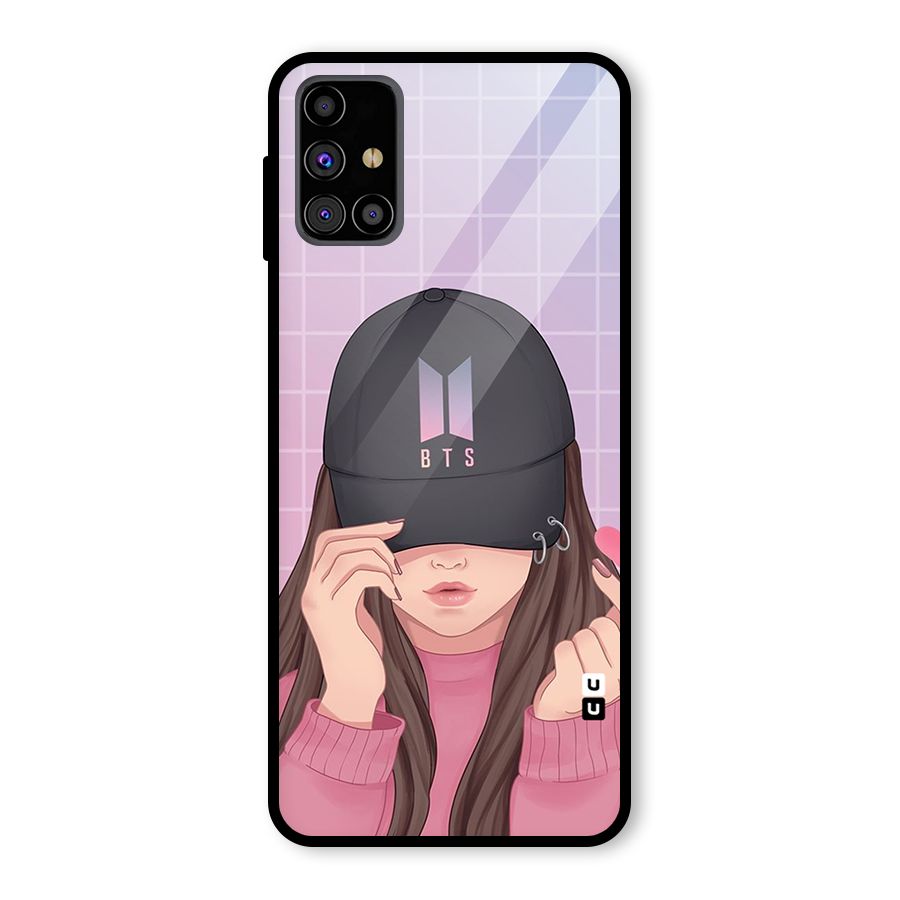 Anime Beautiful BTS Girl Glass Back Case for Galaxy M31s