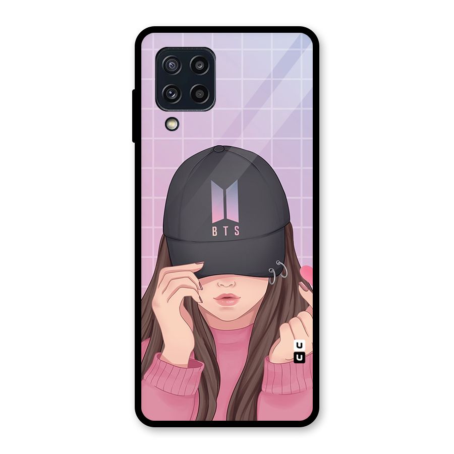 Anime Beautiful BTS Girl Glass Back Case for Galaxy M32