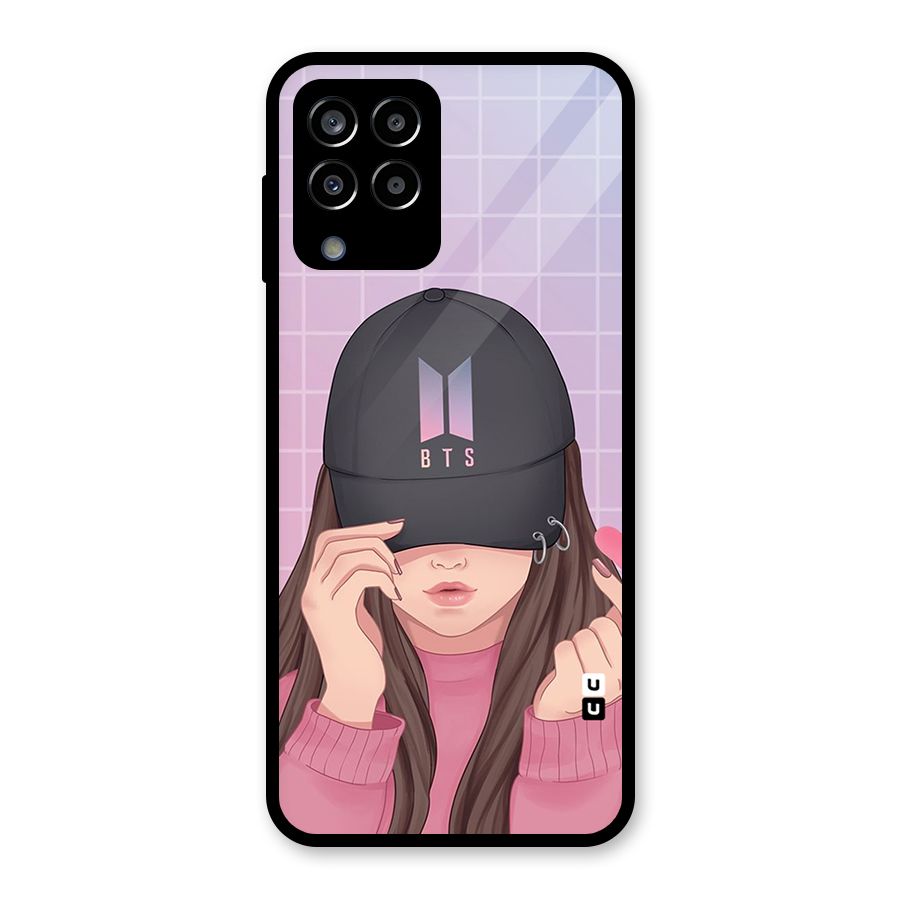 Anime Beautiful BTS Girl Glass Back Case for Galaxy M33