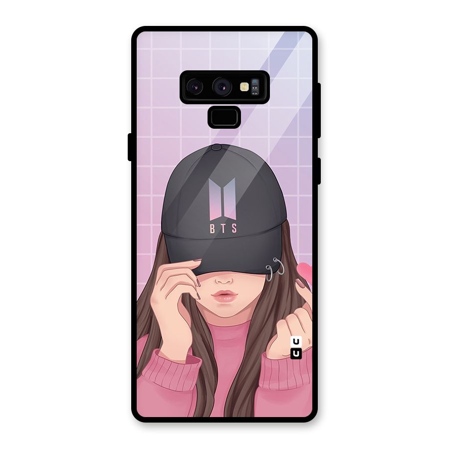Anime Beautiful BTS Girl Glass Back Case for Galaxy Note 9