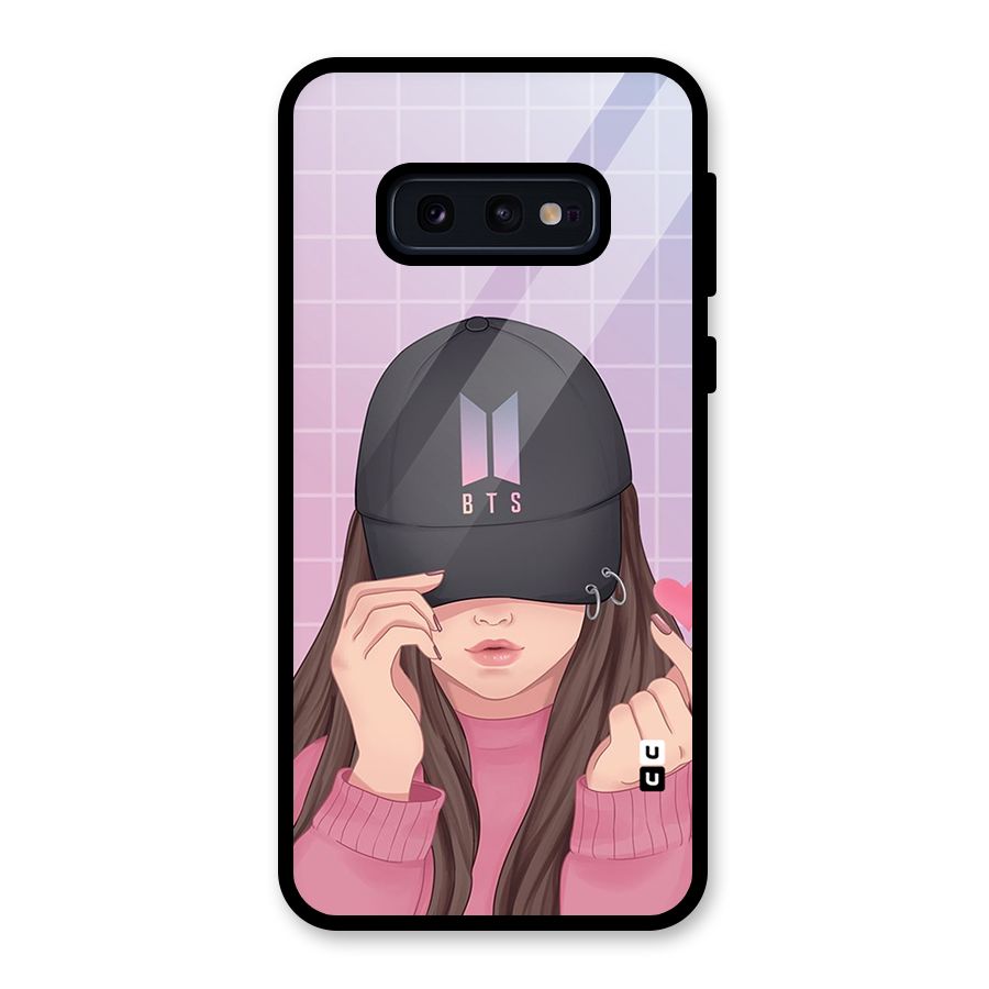 Anime Beautiful BTS Girl Glass Back Case for Galaxy S10e