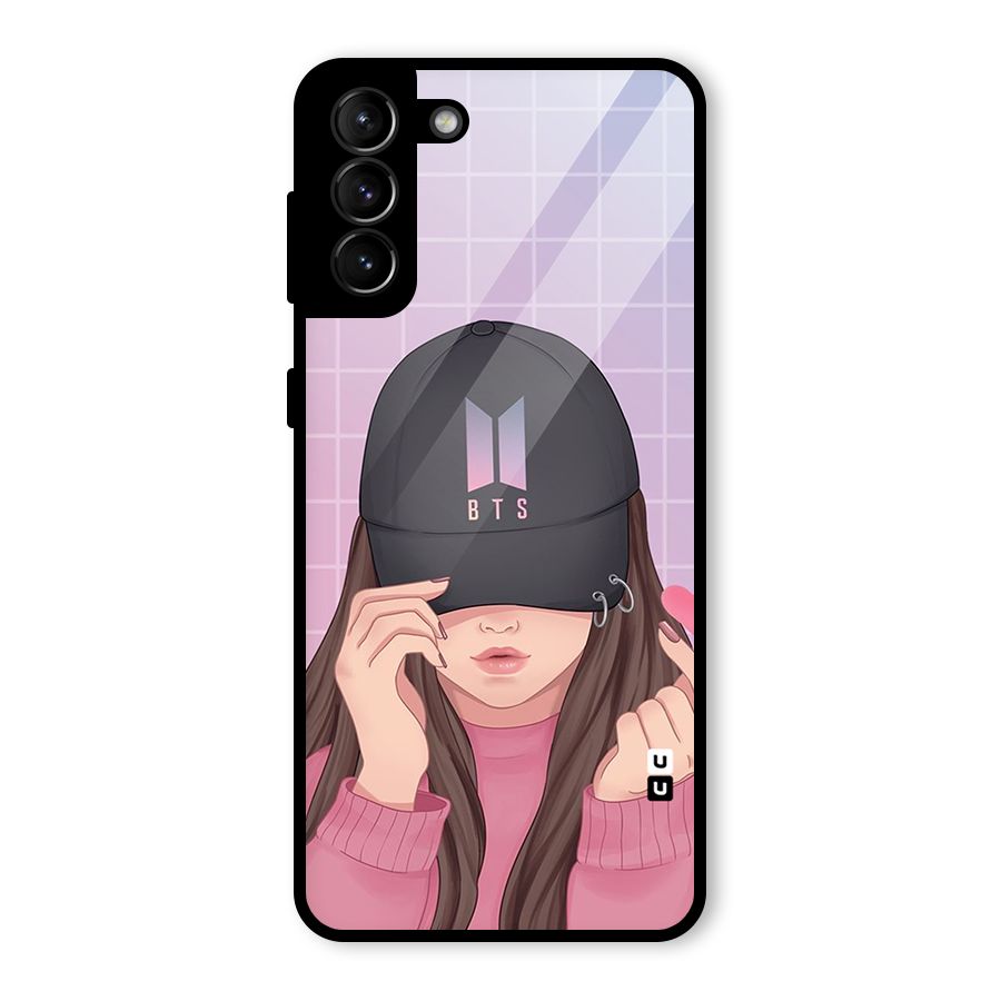Anime Beautiful BTS Girl Glass Back Case for Galaxy S21 Plus