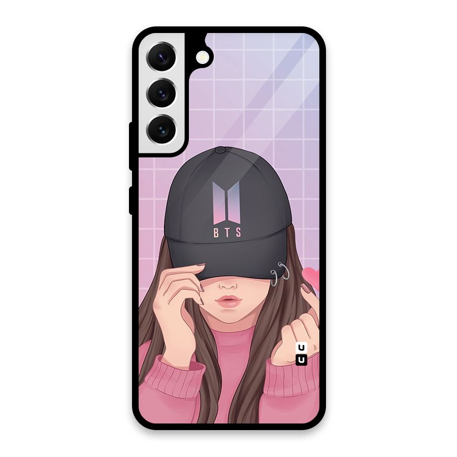 Anime Beautiful BTS Girl Glass Back Case for Galaxy S22 Plus 5G