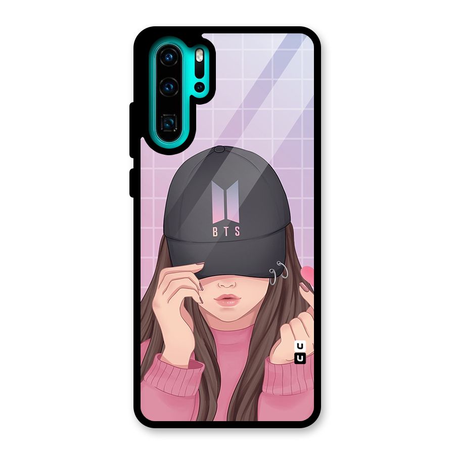 Anime Beautiful BTS Girl Glass Back Case for Huawei P30 Pro