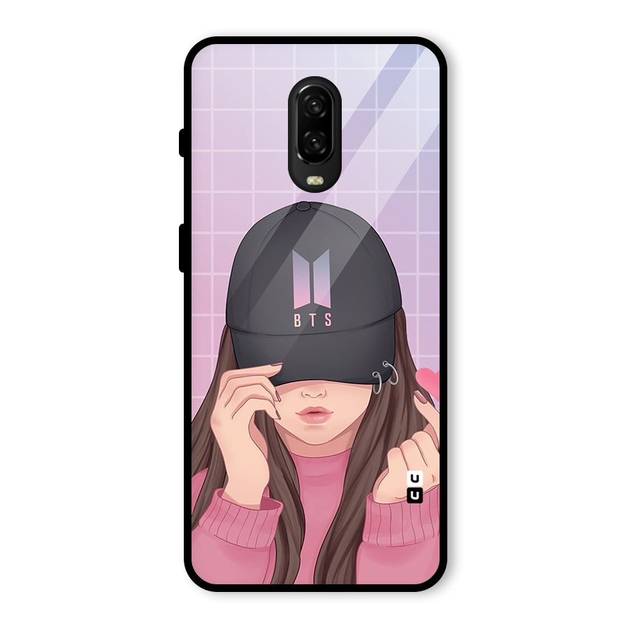 Anime Beautiful BTS Girl Glass Back Case for OnePlus 6T