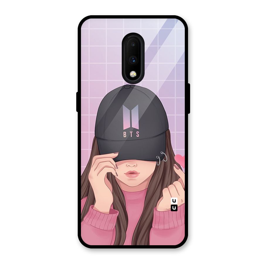 Anime Beautiful BTS Girl Glass Back Case for OnePlus 7