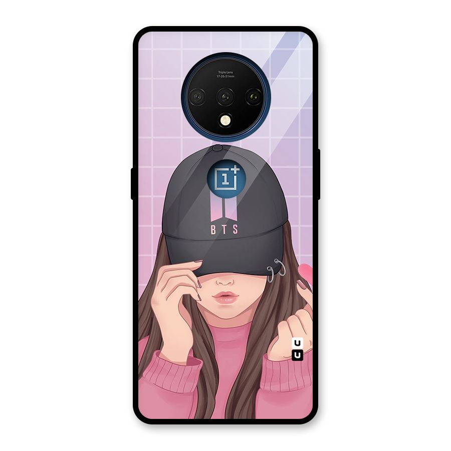 Anime Beautiful BTS Girl Glass Back Case for OnePlus 7T