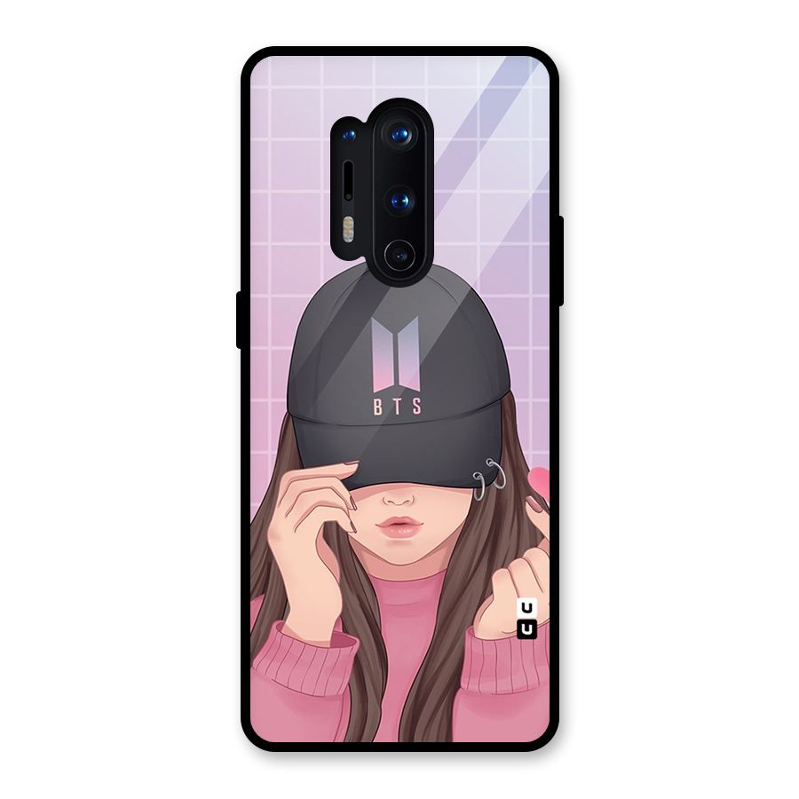 Anime Beautiful BTS Girl Glass Back Case for OnePlus 8 Pro