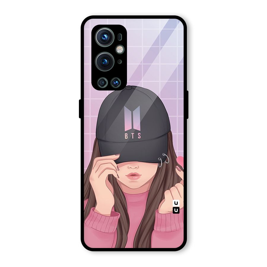 Anime Beautiful BTS Girl Glass Back Case for OnePlus 9 Pro