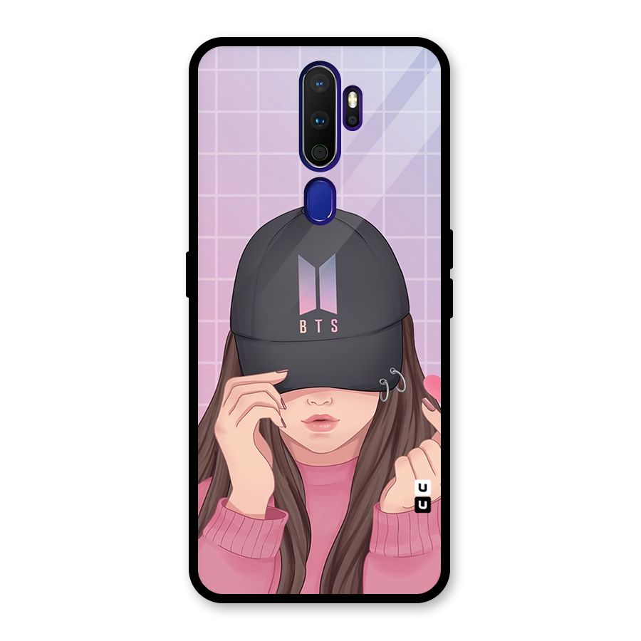 Anime Beautiful BTS Girl Glass Back Case for Oppo A9 (2020)