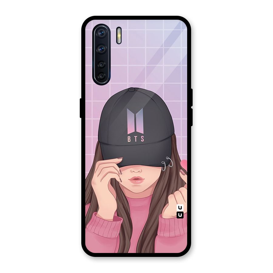 Anime Beautiful BTS Girl Glass Back Case for Oppo F15