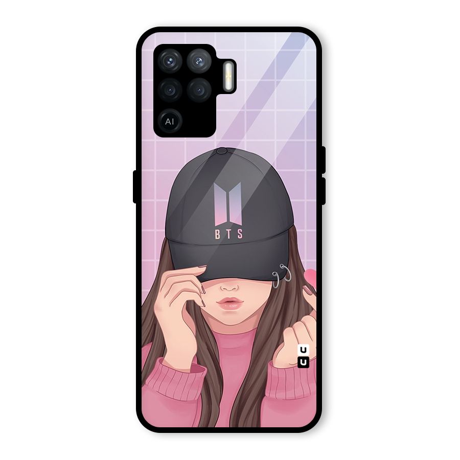Anime Beautiful BTS Girl Glass Back Case for Oppo F19 Pro
