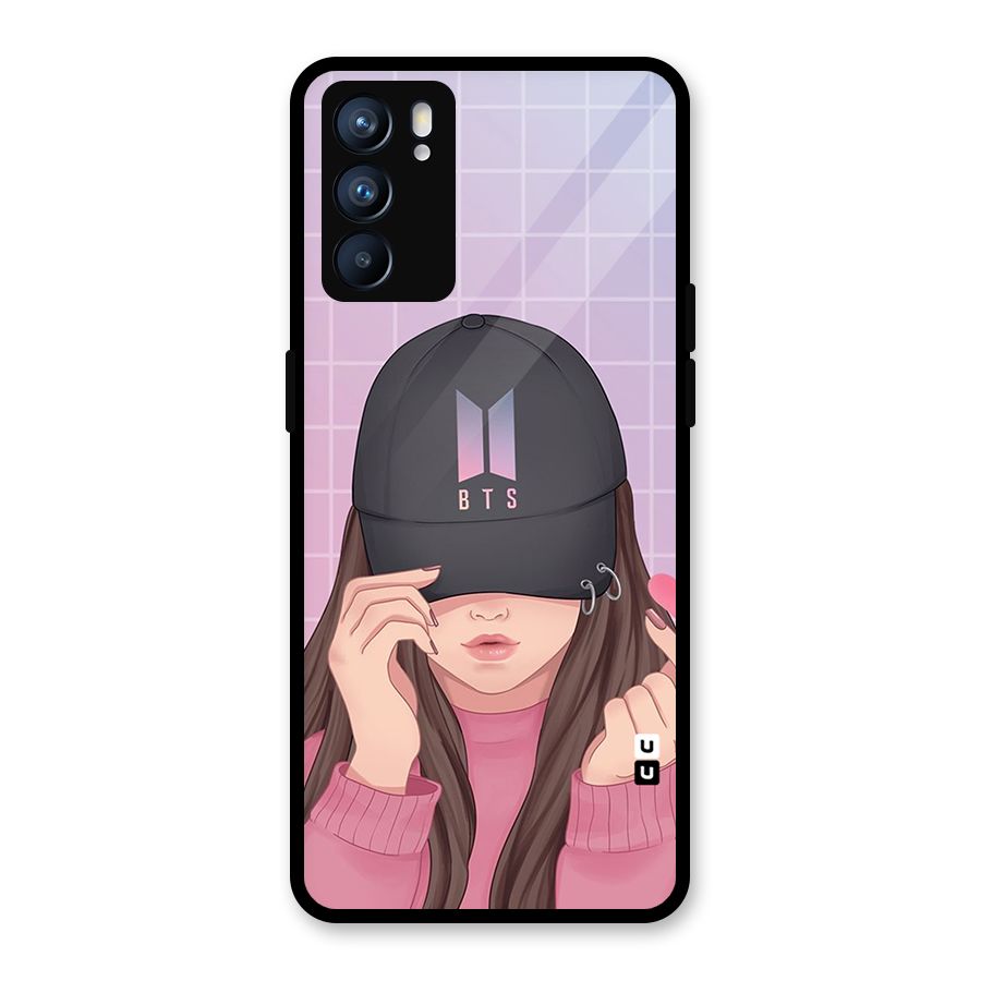 Anime Beautiful BTS Girl Glass Back Case for Oppo Reno6 5G