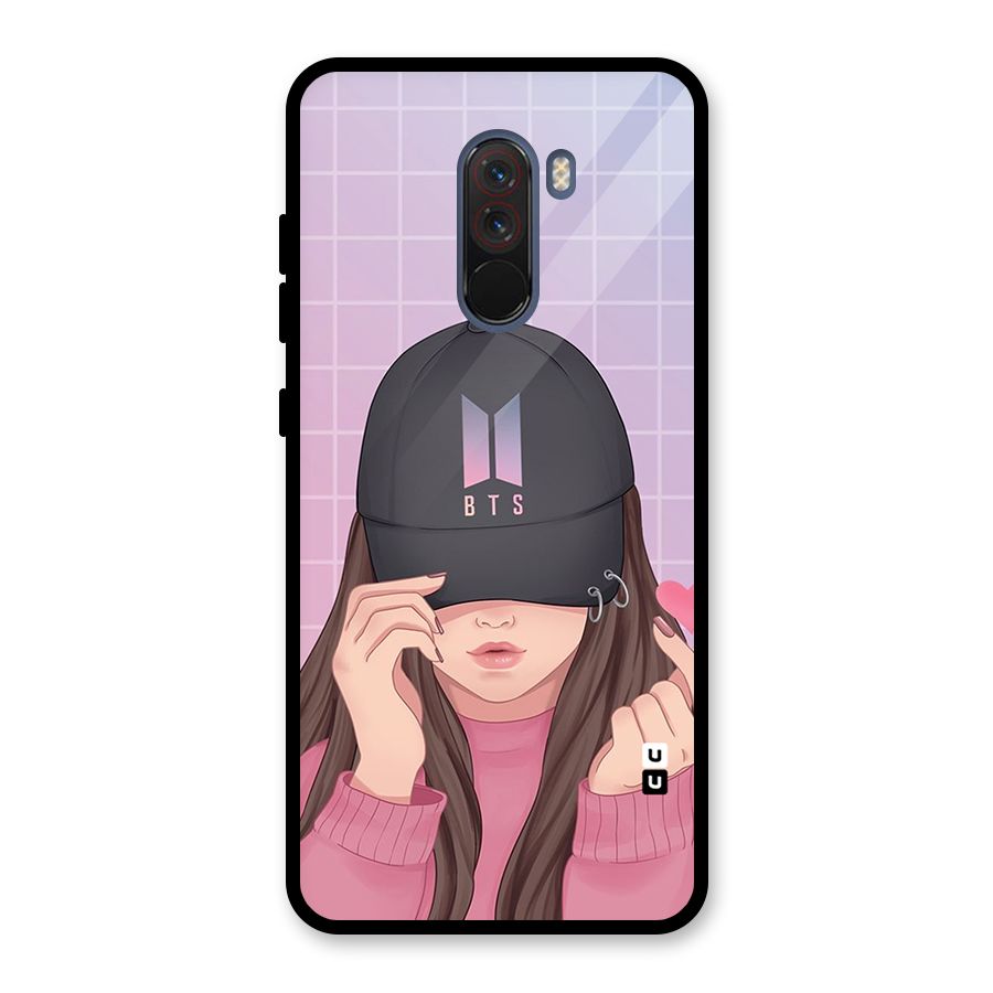 Anime Beautiful BTS Girl Glass Back Case for Poco F1