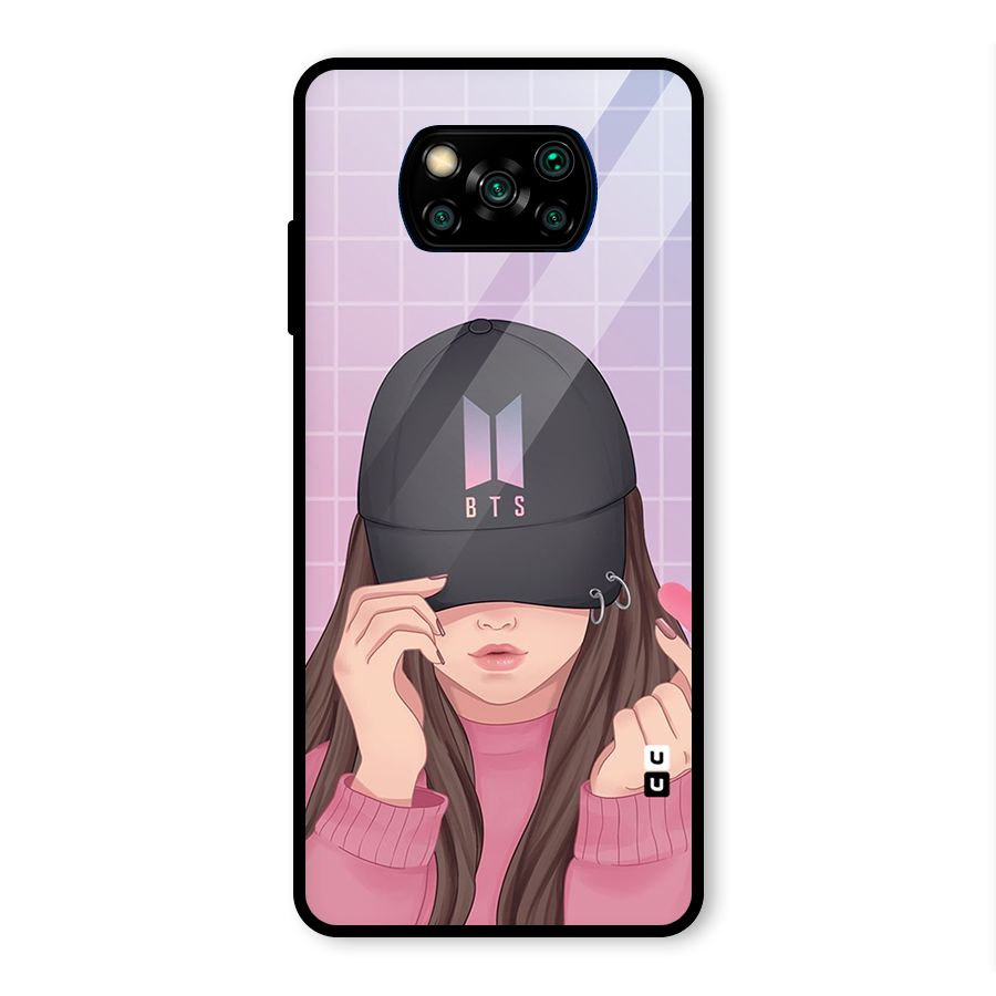 Anime Beautiful BTS Girl Glass Back Case for Poco X3 Pro