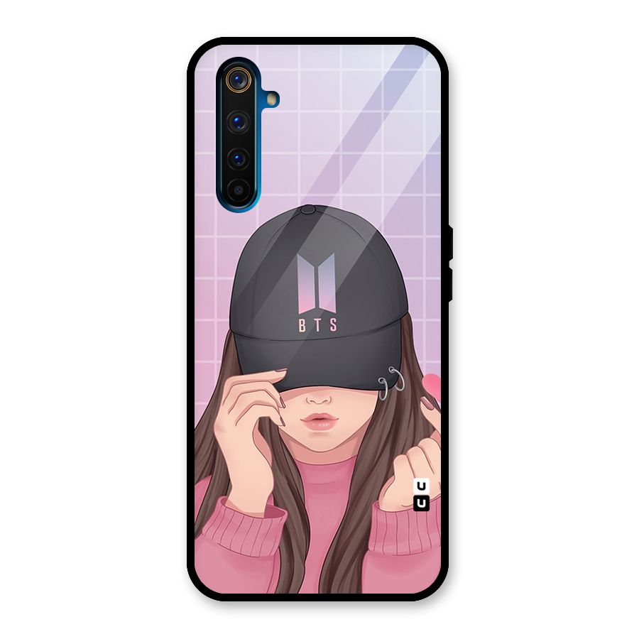 Anime Beautiful BTS Girl Glass Back Case for Realme 6 Pro