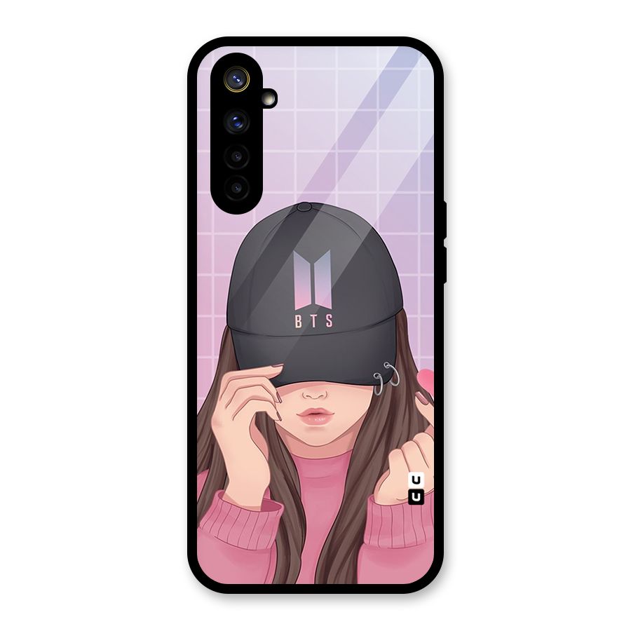 Anime Beautiful BTS Girl Glass Back Case for Realme 6i