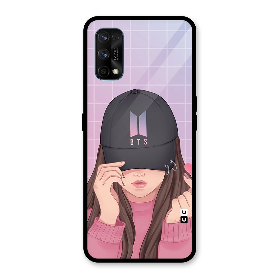 Anime Beautiful BTS Girl Glass Back Case for Realme 7 Pro