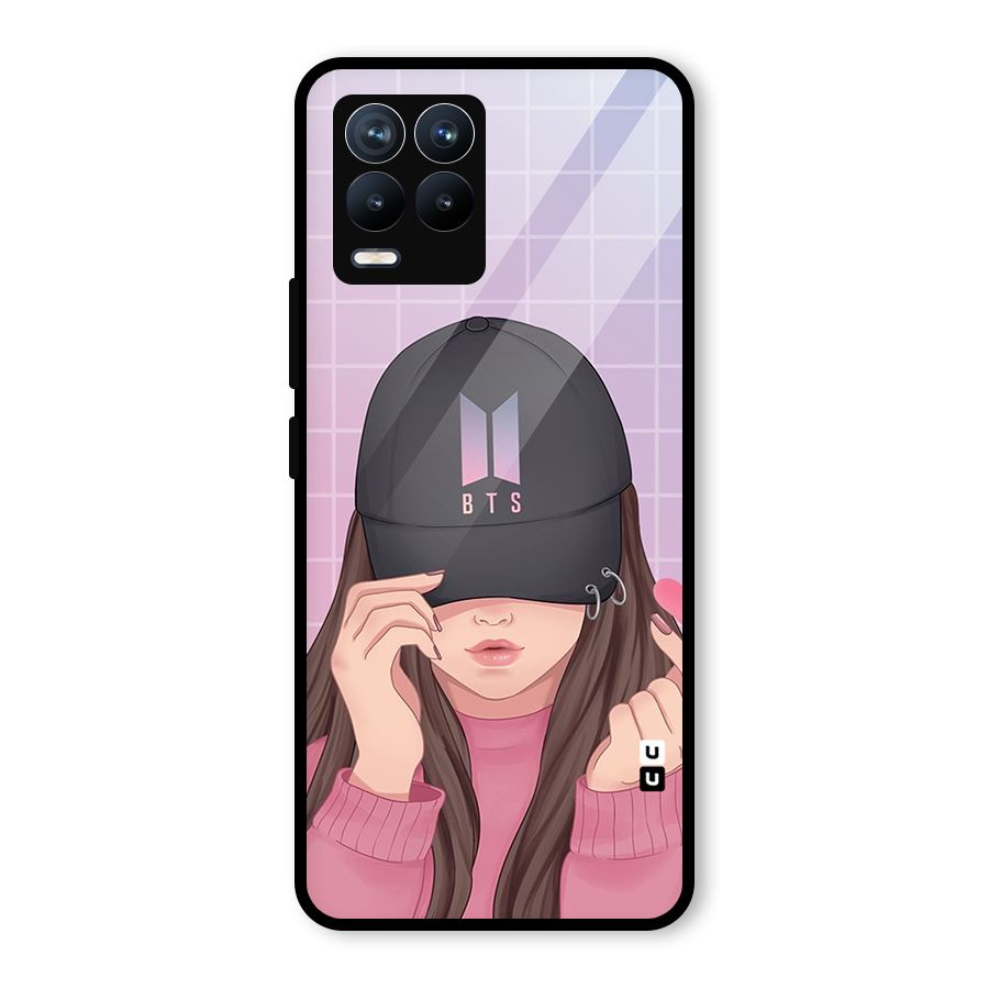 Anime Beautiful BTS Girl Glass Back Case for Realme 8 Pro