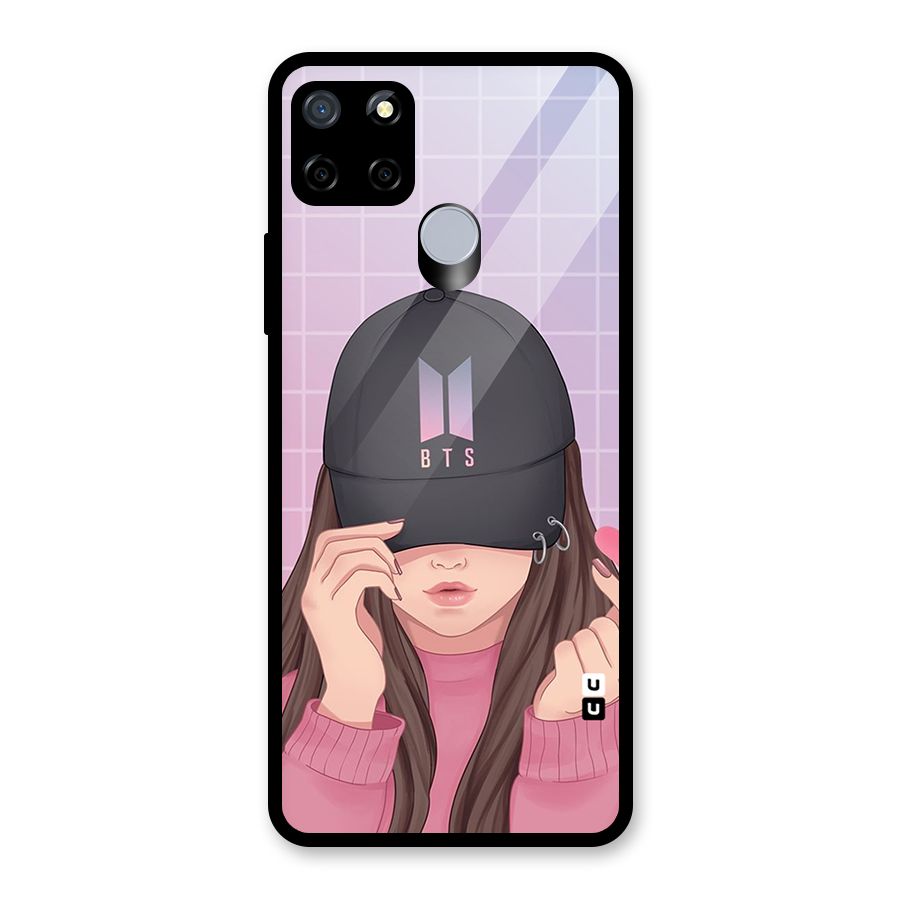 Anime Beautiful BTS Girl Glass Back Case for Realme C12