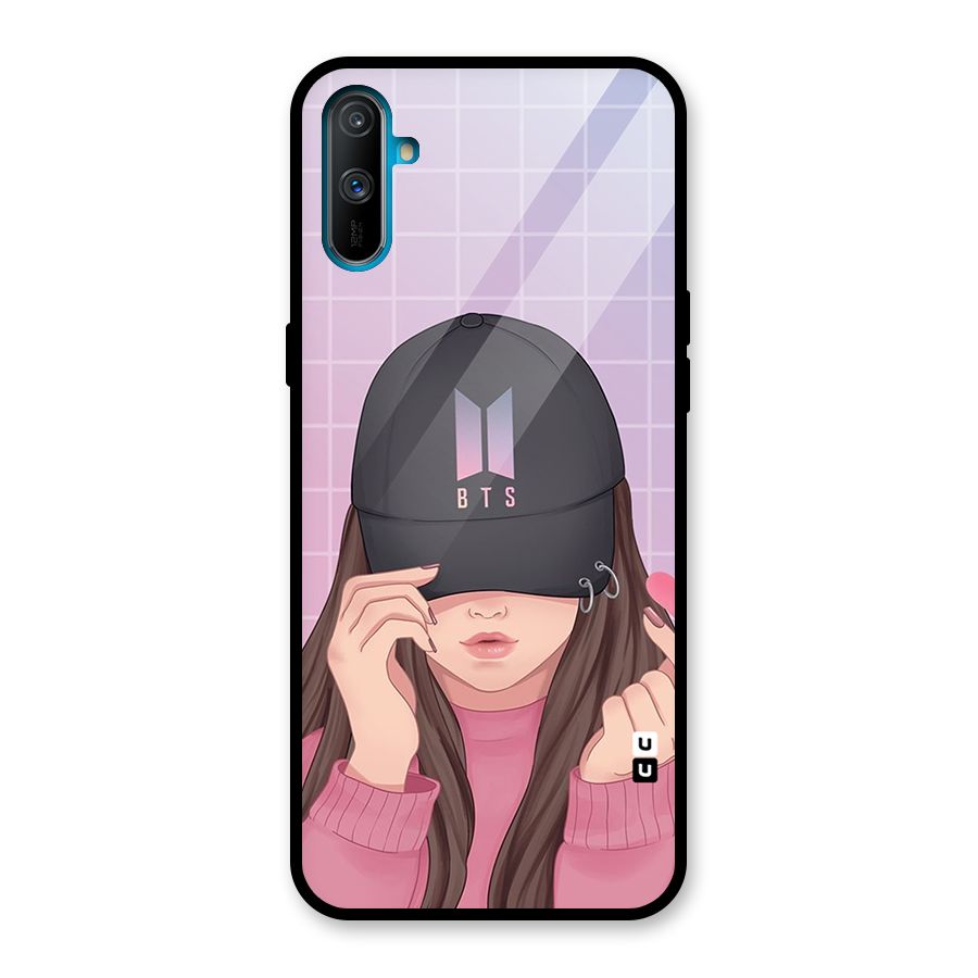 Anime Beautiful BTS Girl Glass Back Case for Realme C3