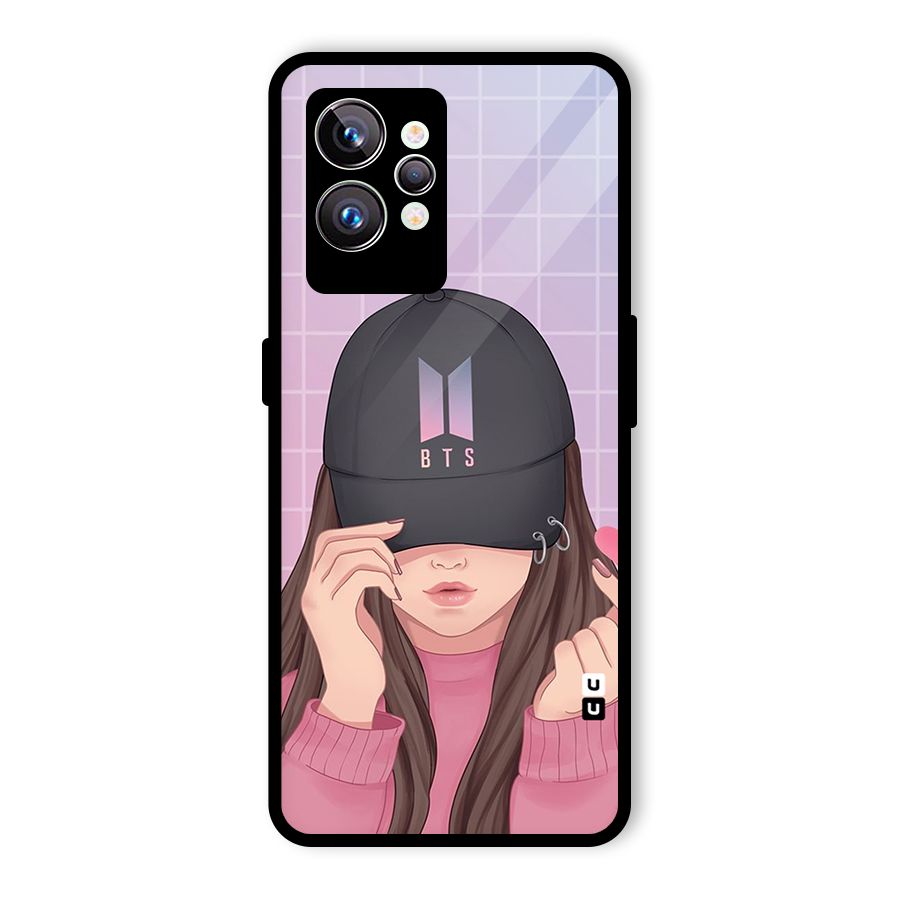 Anime Beautiful BTS Girl Glass Back Case for Realme GT2 Pro