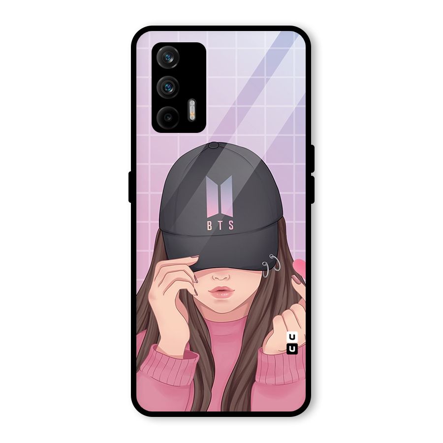 Anime Beautiful BTS Girl Glass Back Case for Realme GT 5G