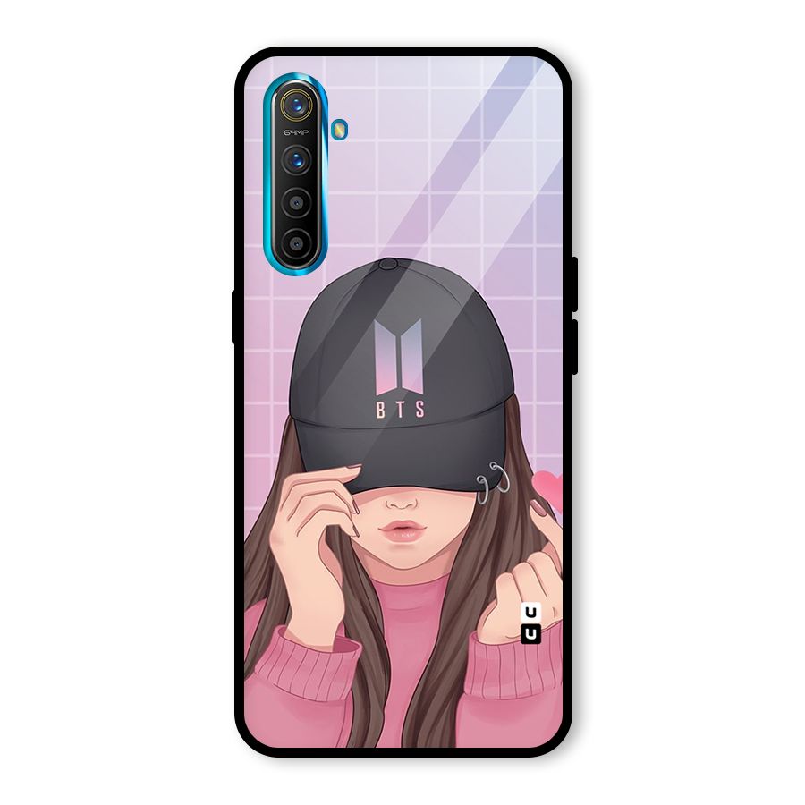 Anime Beautiful BTS Girl Glass Back Case for Realme X2