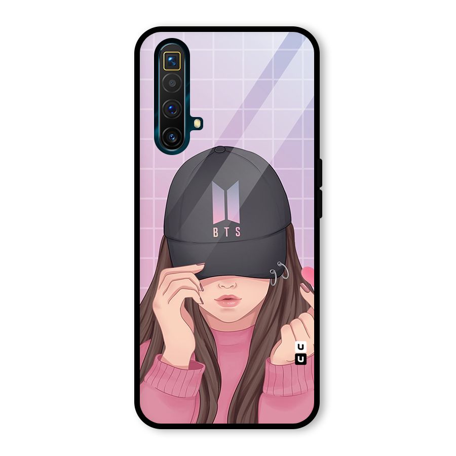Anime Beautiful BTS Girl Glass Back Case for Realme X3 SuperZoom