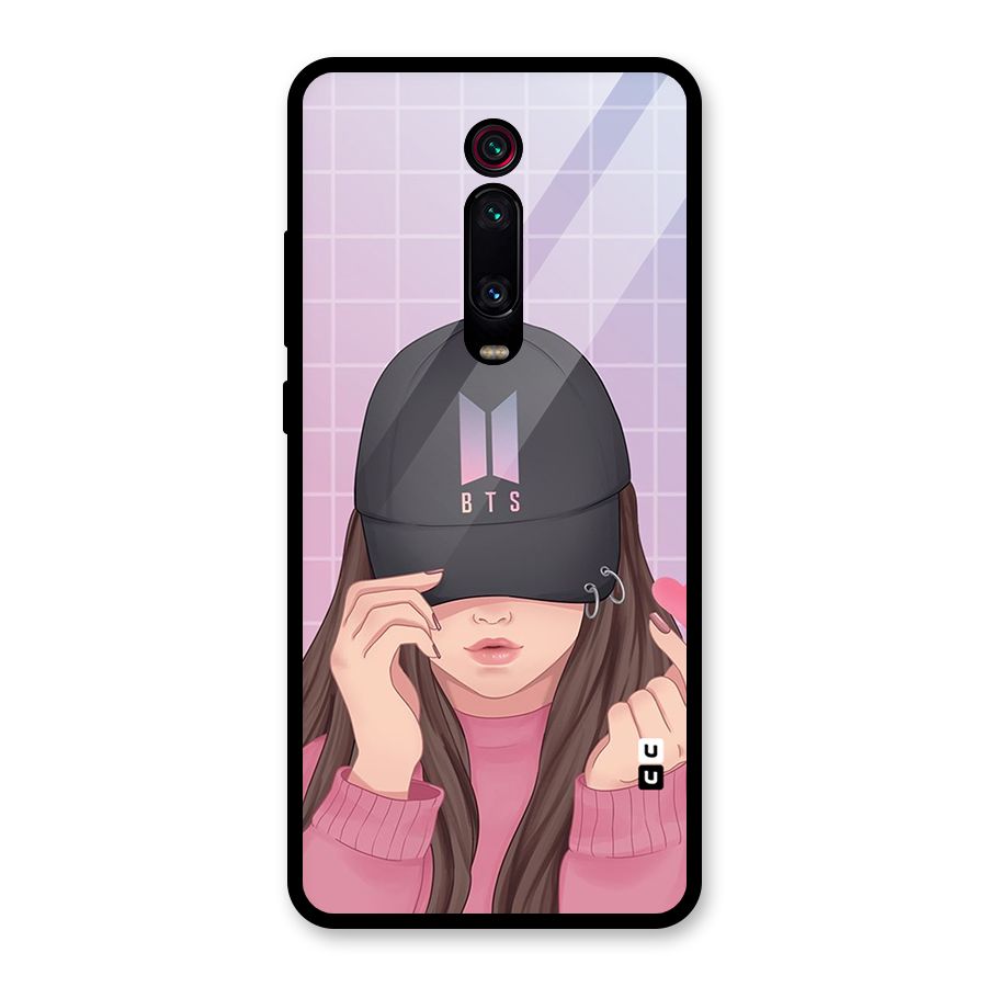 Anime Beautiful BTS Girl Glass Back Case for Redmi K20