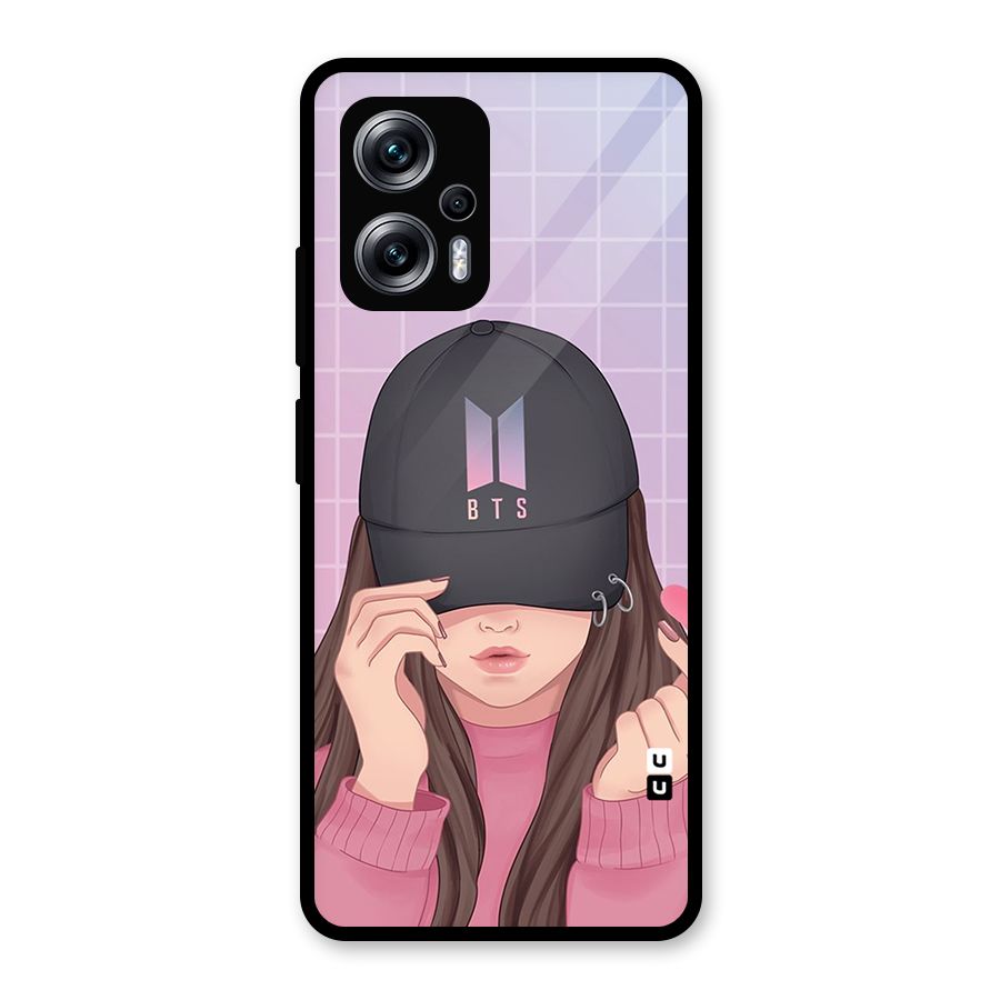 Anime Beautiful BTS Girl Glass Back Case for Redmi K50i
