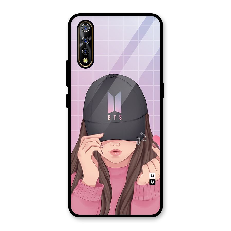 Anime Beautiful BTS Girl Glass Back Case for Vivo S1