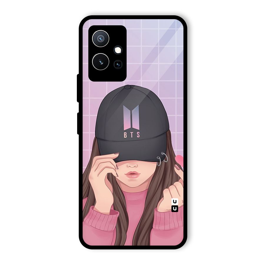 Anime Beautiful BTS Girl Glass Back Case for Vivo T1 5G