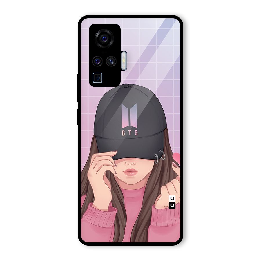 Anime Beautiful BTS Girl Glass Back Case for Vivo X50 Pro