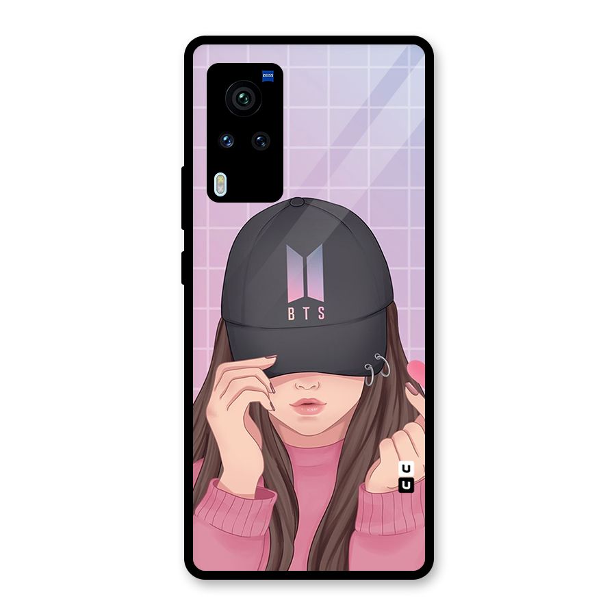 Anime Beautiful BTS Girl Glass Back Case for Vivo X60 Pro