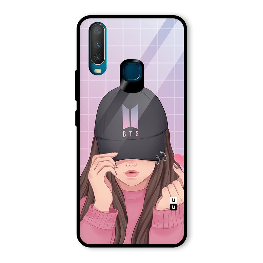 Anime Beautiful BTS Girl Glass Back Case for Vivo Y15