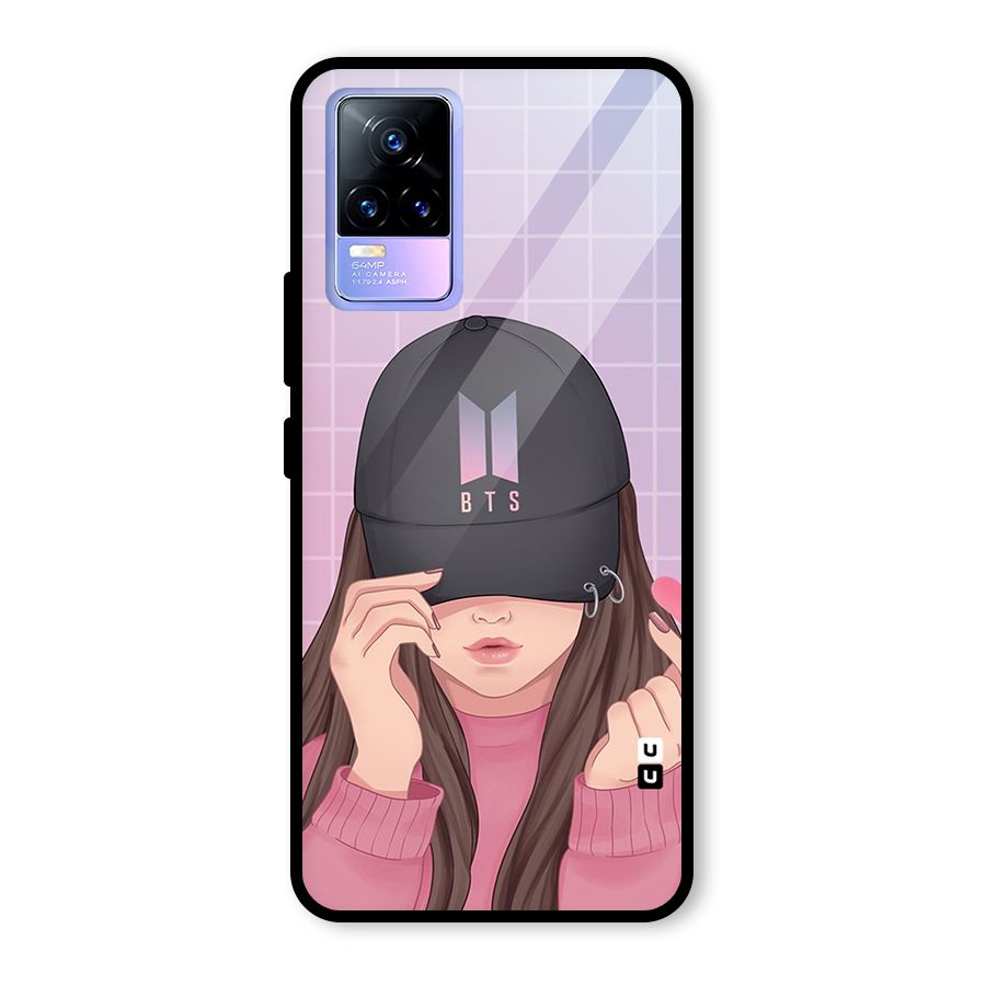 Anime Beautiful BTS Girl Glass Back Case for Vivo Y73