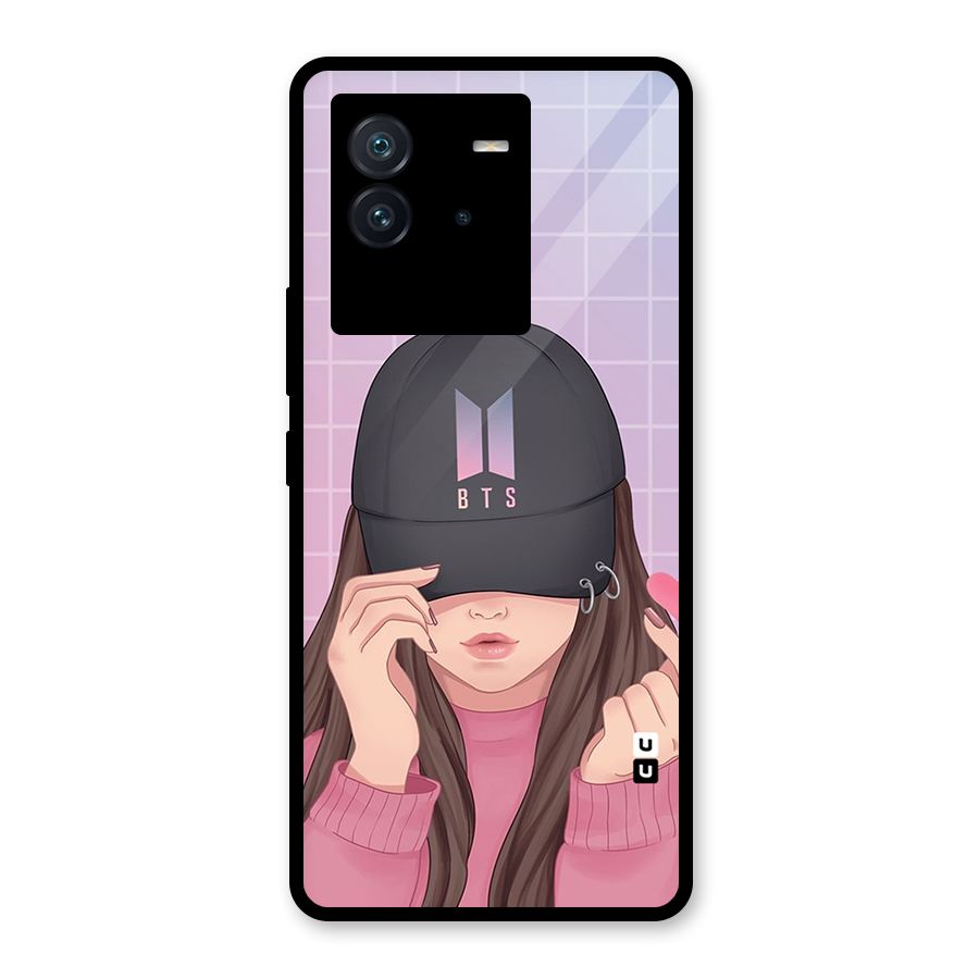 Anime Beautiful BTS Girl Glass Back Case for Vivo iQOO Neo 6 5G